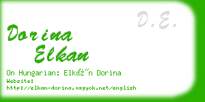 dorina elkan business card